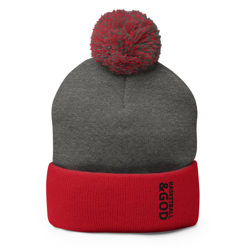 Basketball &God Onyx Pom-Pom Beanie